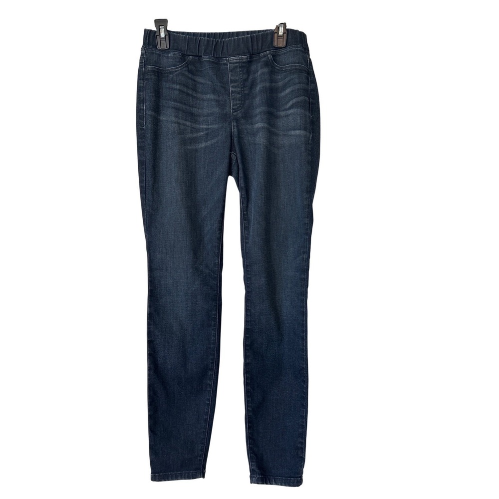 Eileen‎ Fisher Womens Dark Wash Denim Leggings Skinny Pull On Jeans Size Small